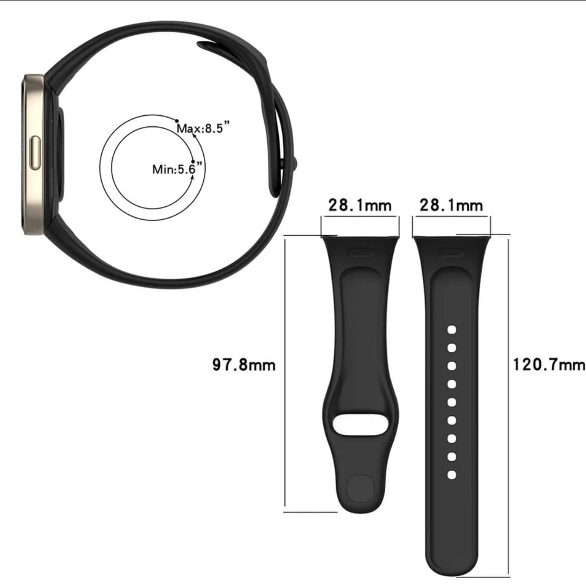 CORREAS SILICONA COMPATIBLE CON REDMI WATCH 3 - COLORES - 7