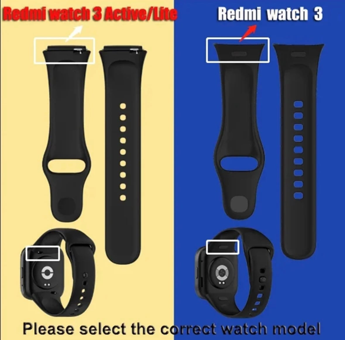 CORREAS SILICONA COMPATIBLE CON REDMI WATCH 3 - COLORES - 7