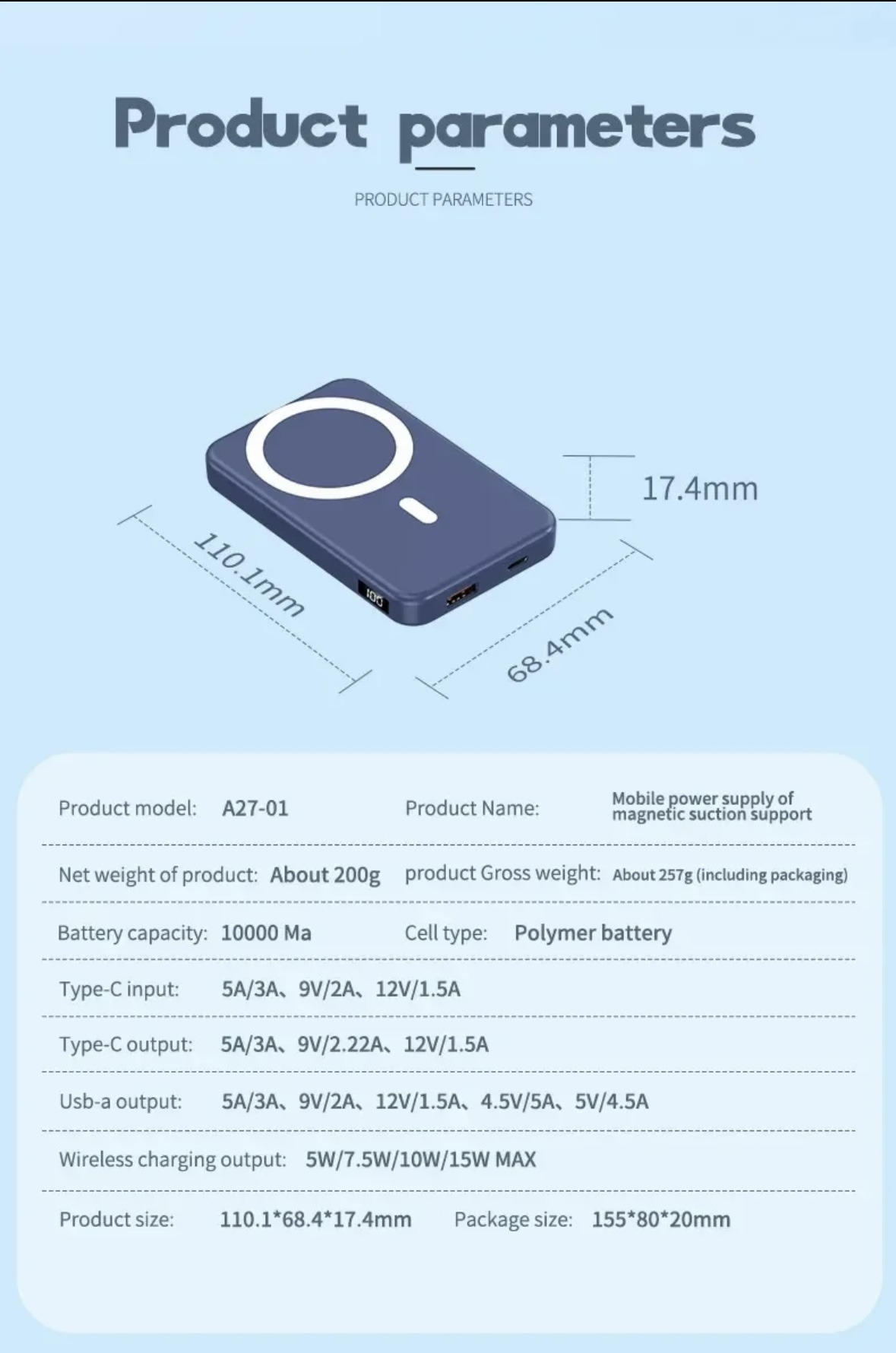 BATERÍA PORTÁTIL PREMIUM CON MAGSAFE 10.000MAH - 4