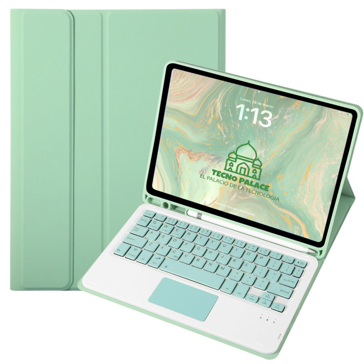 FUNDAS CON TECLADO TOUCHPAD IPAD AIR 4 / AIR 5 / AIR 11 M2 INCLUYE LETRA Ñ - 2