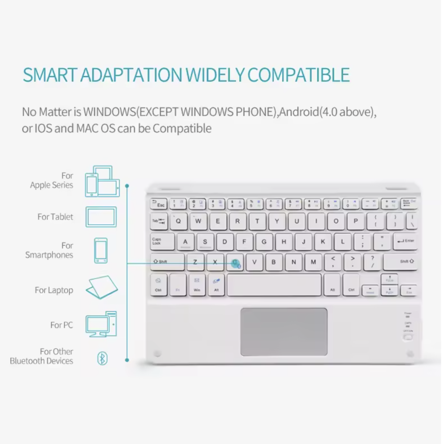FUNDAS CON TECLADO TOUCHPAD IPAD 10 GEN / A16 (11 GEN) INCLUYE LETRA Ñ - 7