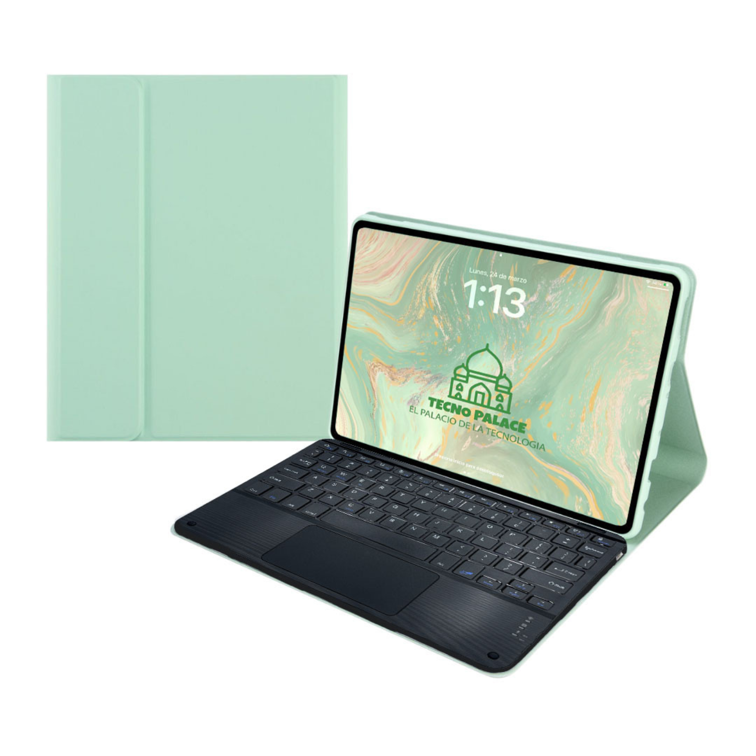 FUNDAS CON TECLADO TOUCHPAD IPAD MINI 1/2/3/4/5 INCLUYE LETRA Ñ - 2