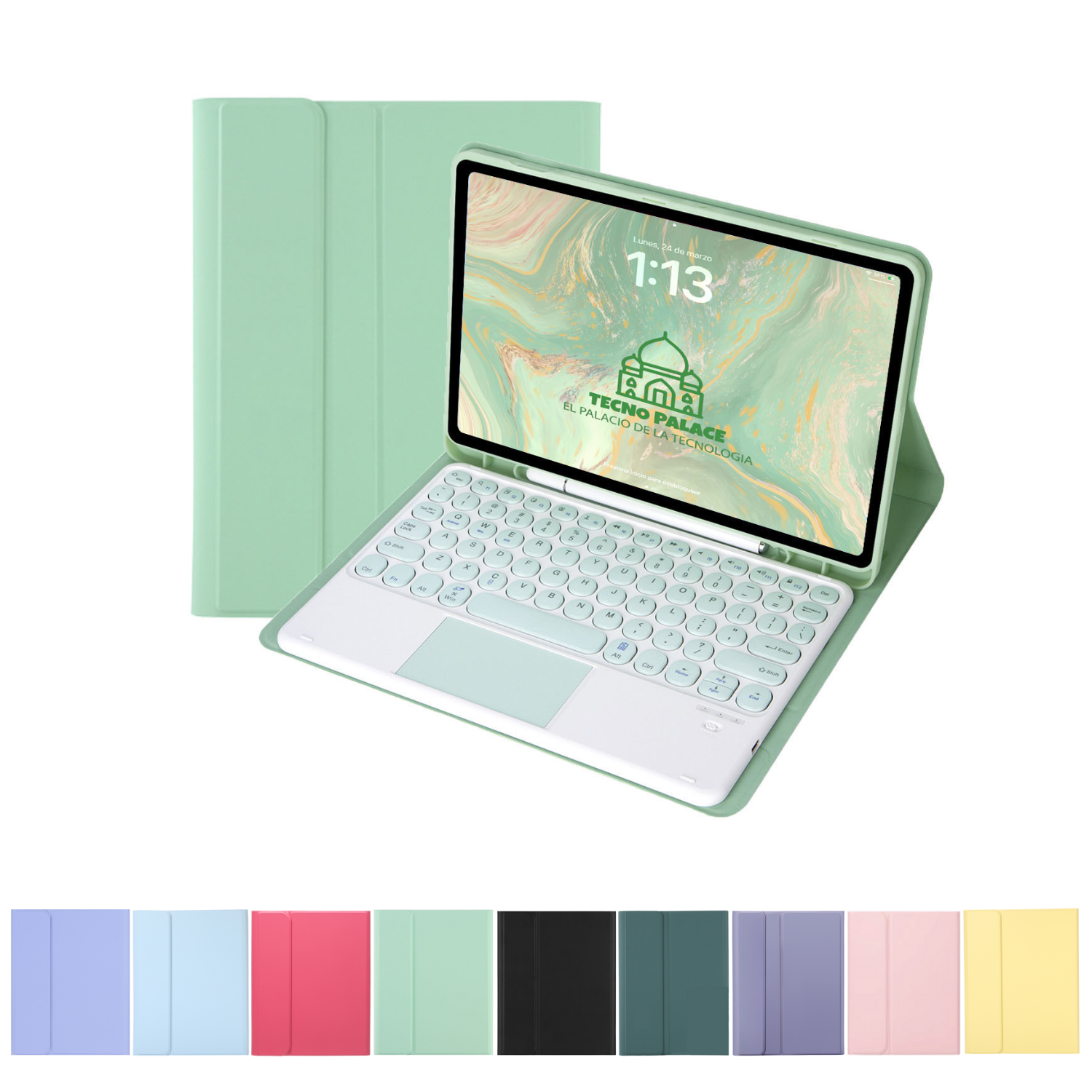 FUNDAS CON TECLADO TOUCHPAD 2.0 IPAD 10 GEN / A16 (11 GEN) INCLUYE LETRA Ñ - 1