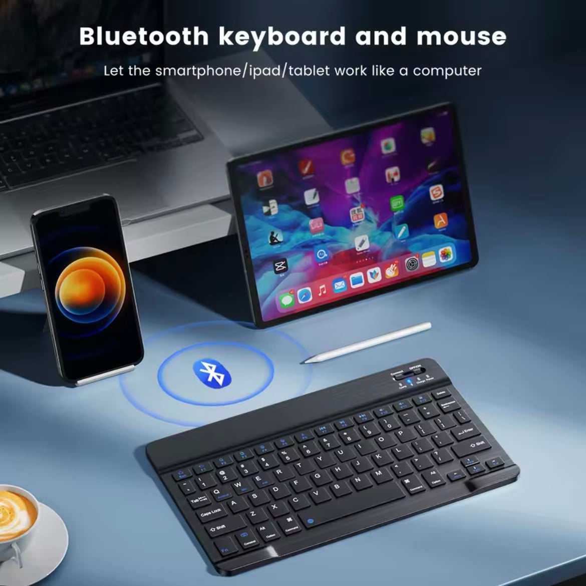 TECLADO 10 ' BLUETOOTH PARA TABLET IPAD - LETRA Ñ - 4