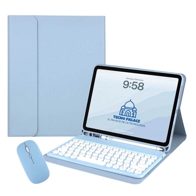 FUNDA CON TECLADO 2.0 Y MOUSE PARA IPAD 10.2 (7-8-9 GEN) - LETRA Ñ - 2