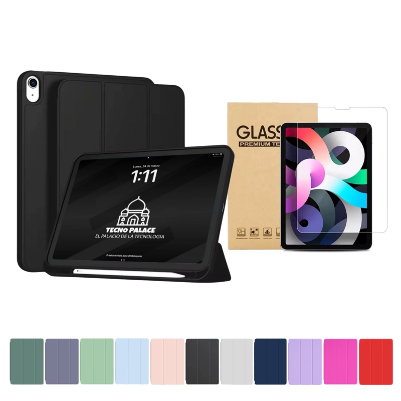 FUNDA DE IPAD MAS LAMINA VIDRIO PARA IPAD AIR 11 M2/M3 - 1