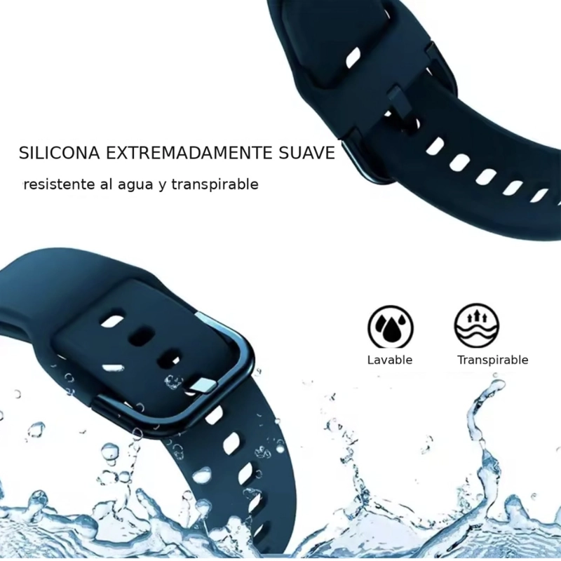 CORREAS PARA GALAXY WATCH 7/6/5/4 - SILICONA CON HEBILLA - 4