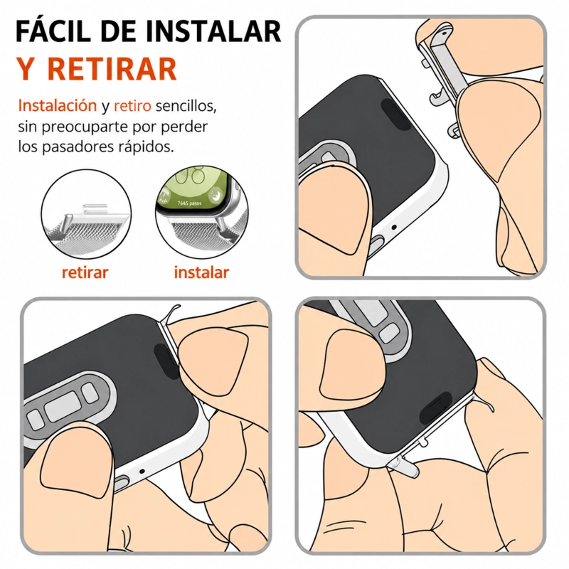 ADAPTADOR PARA HUAWEI WATCH D2 A CORREAS UNIVERSALES - 4