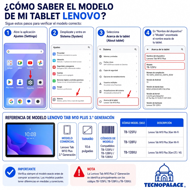FUNDA TECLADO CON TOUCHPAD PARA LENOVO TAB M10 PLUS 3 GEN TB125 TB128 - 3