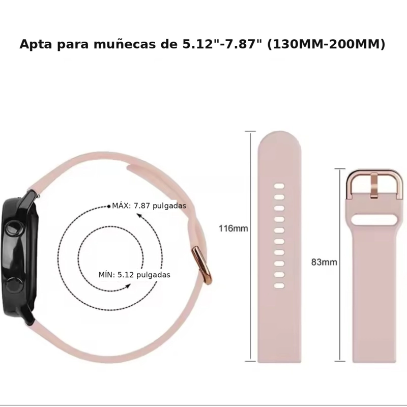 CORREA PARA HUAWEI FIT 3 - SILICONA CON HEBILLA - 5