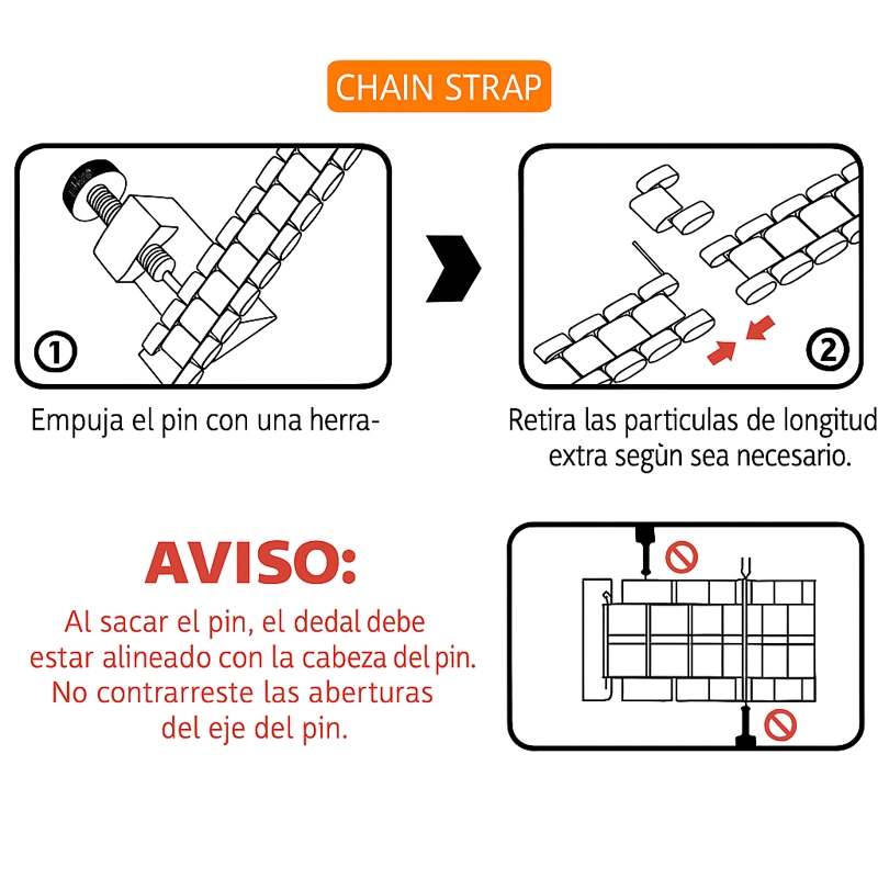 CORREA PARA HUAWEI FIT 3 PRO - METALICAS DE ESLABON - 4