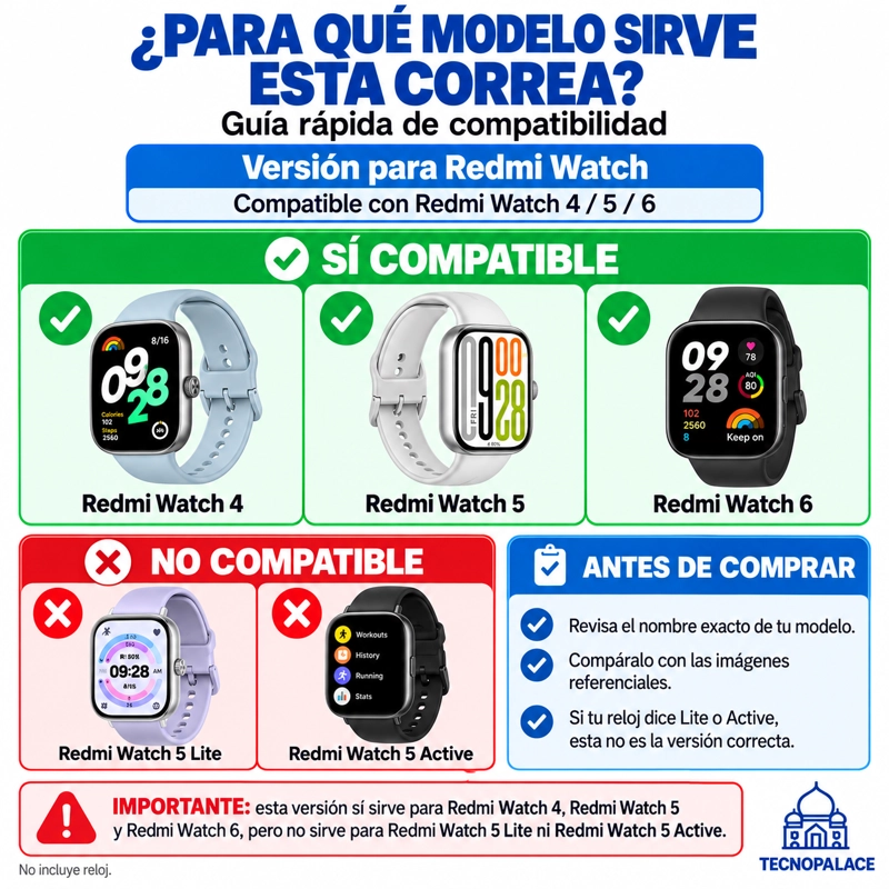 CORREA PARA REDMI WATCH 5 - SILICONA CLASICA - 3
