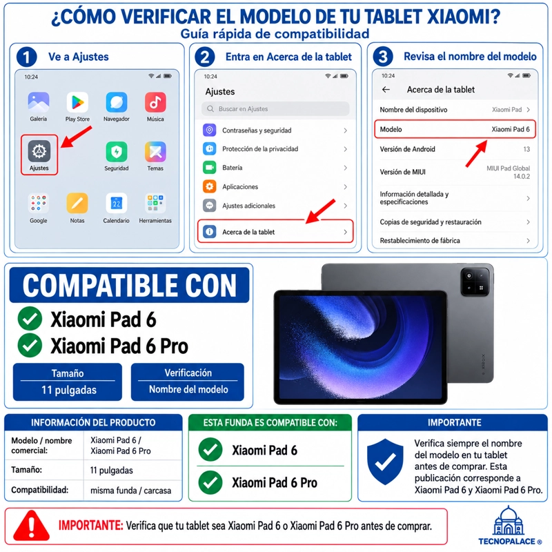 CARCASA PARA XIAOMI PAD 6 PRO - 11' PULG - CLEAR REFORZADA - 2