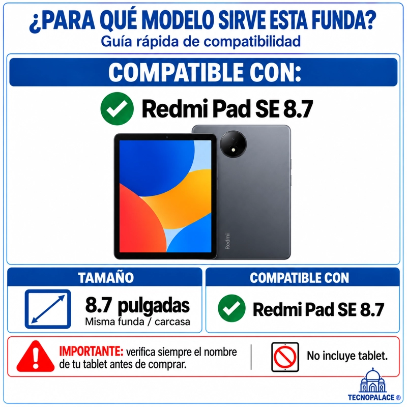 CARCASA PARA REDMI PAD SE 8.7 PULG - SMART COVER CLEAR - 3