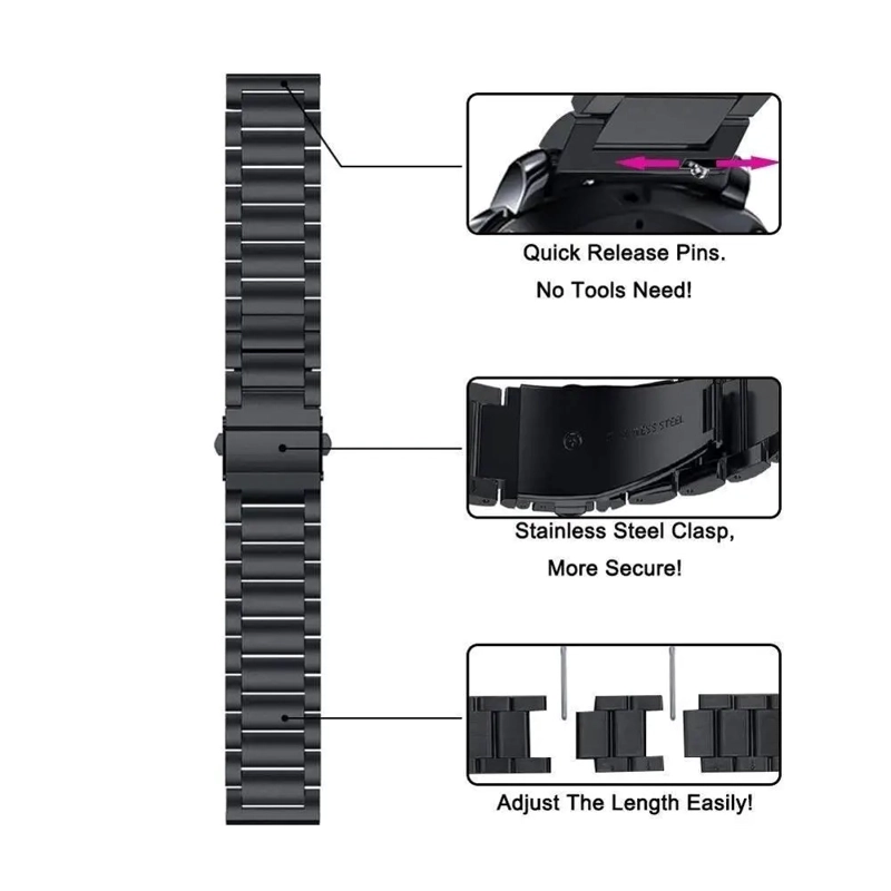 CORREA PARA HUAWEI WATCH GT - METALICAS DE ESLABON - 5