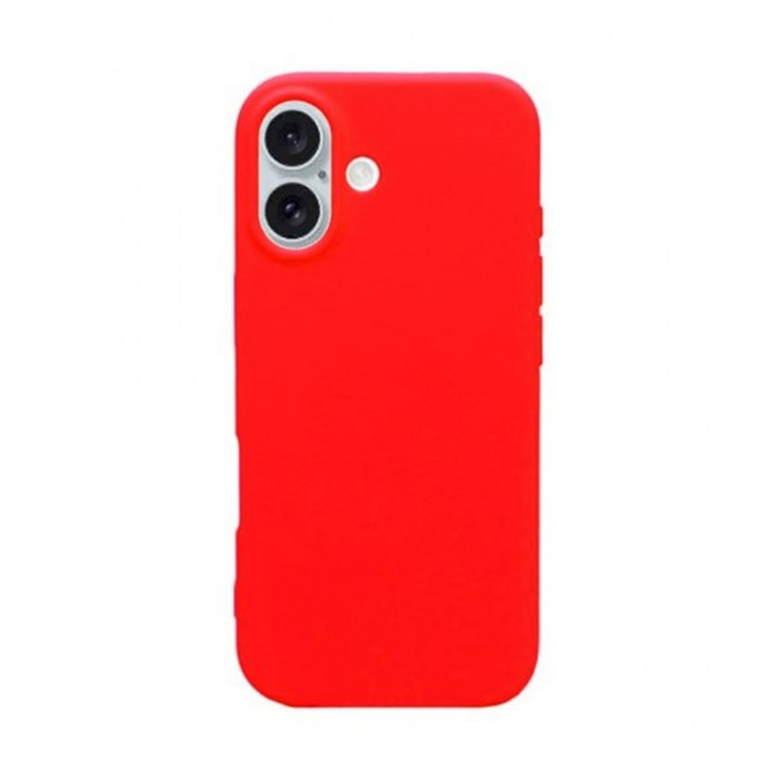 GENÉRICO CARCASA SILICONA IPHONE 16 EN COLOR ROJO