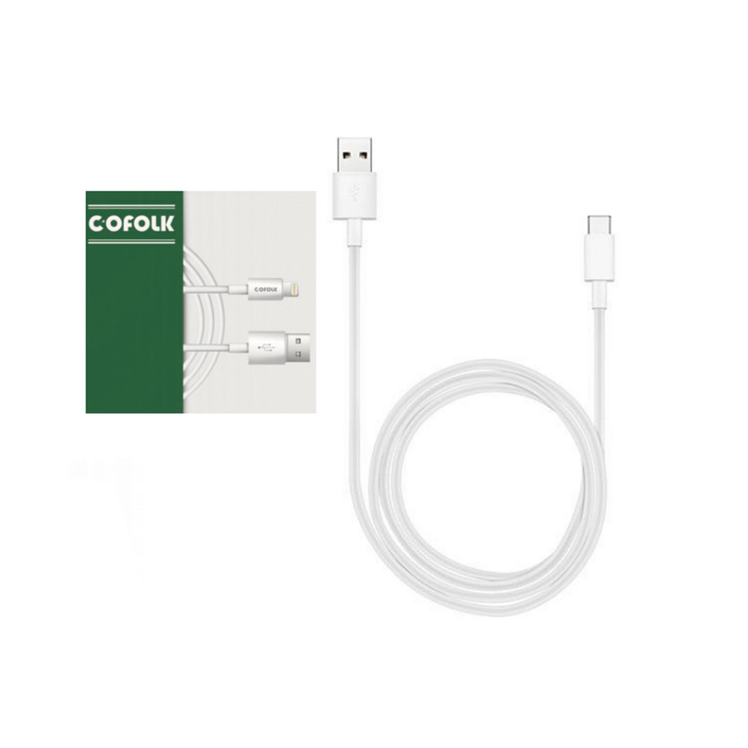 CABLE TIPO C 1 METRO EN COLOR BLANCO - 1