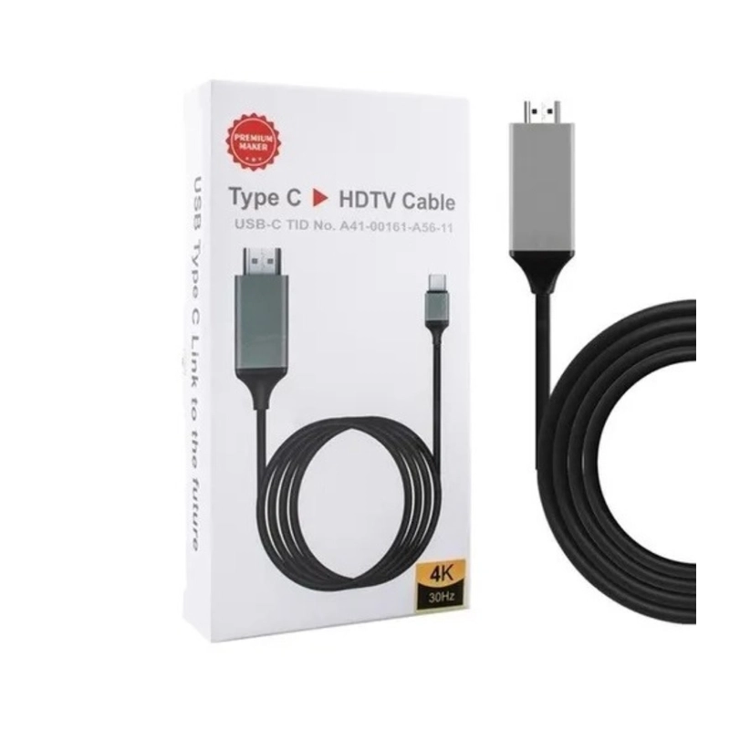 GENÉRICO CABLE GENE RICO TIPO C A HDMI EN COLOR NEGRO 2M