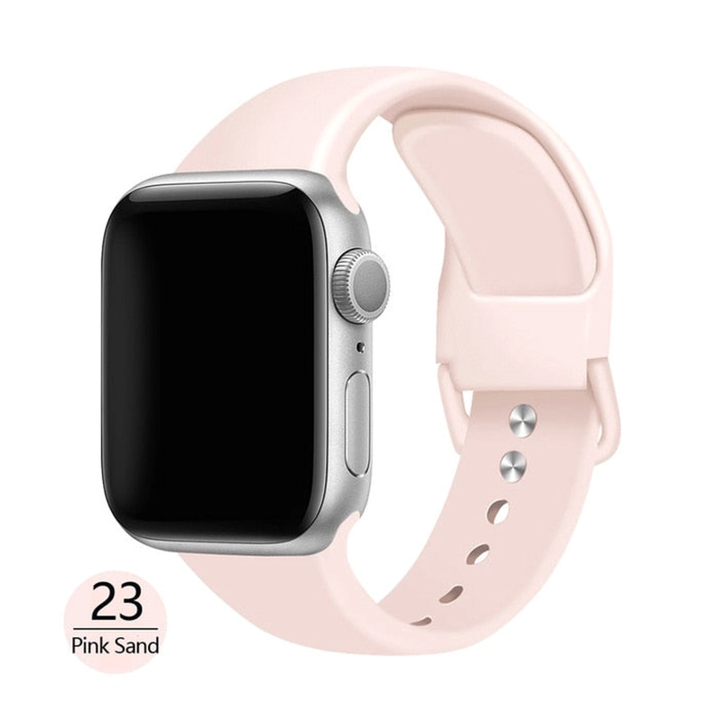 CORREA GENE RICO APPLE WATCH 42/44MM M/L ROSADO ARENA - 1
