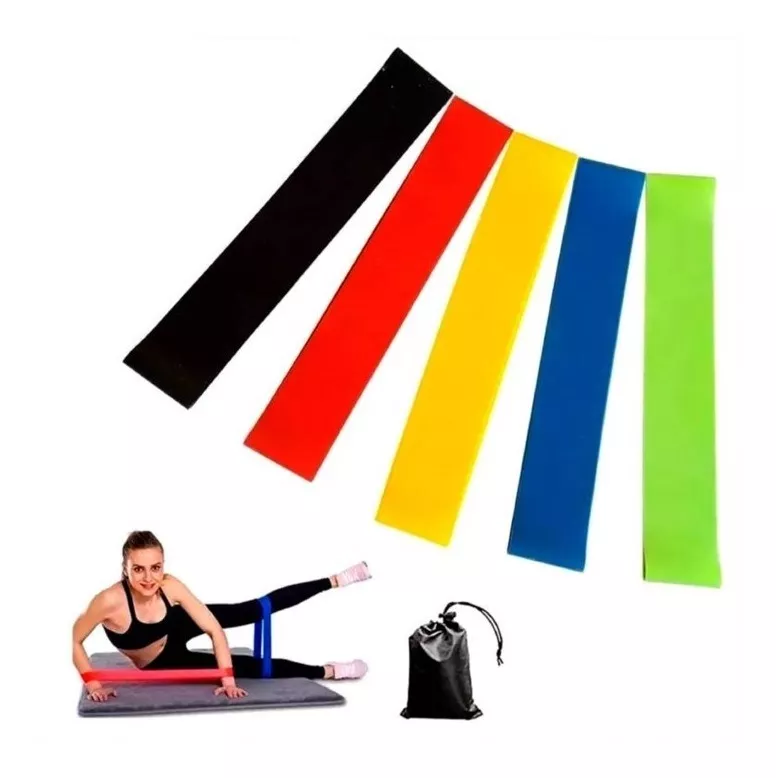 SET DE 5 BANDAS ELÁSTICAS PARA ENTRENAMIENTO DE RESISTENCIA - 1