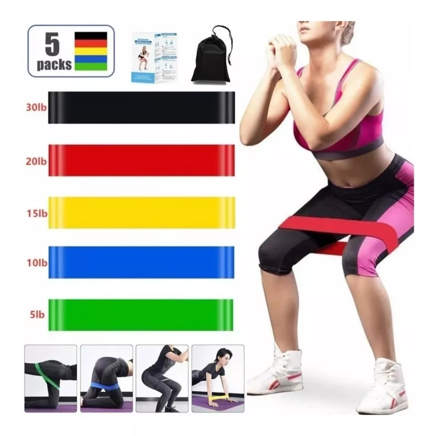 SET DE 5 BANDAS ELÁSTICAS PARA ENTRENAMIENTO DE RESISTENCIA - 2