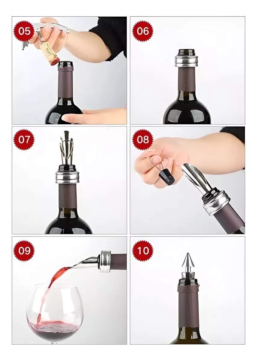 KIT DE ACCESORIOS PARA VINOS DE 5 PIEZAS - 3