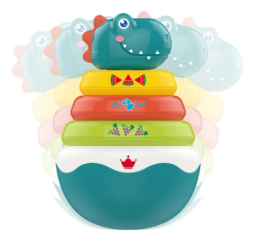 JUEGO DE AROS DE ENCAJE APILAMIENTO DINOSAURIO - 1