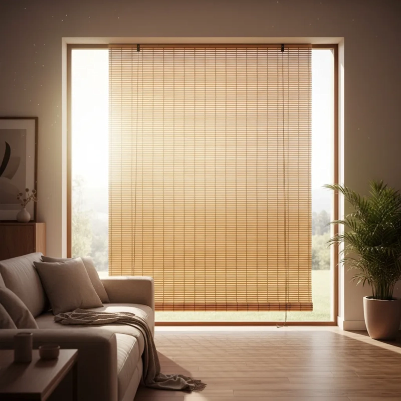 CORTINA ROLLER DE BAMBU PERSIANA ENROLLABLE 90X200CM - 4