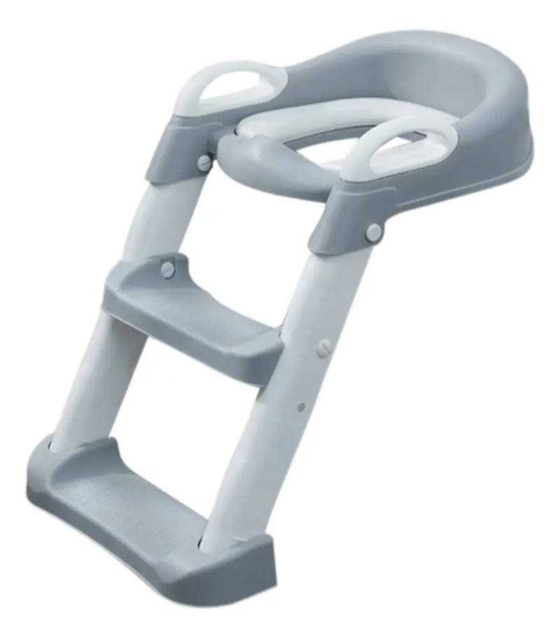 ASIENTO ADAPTADOR GRIS ESCALERA INODORO WC PARA NIÑOS ACOLCHADO - 2