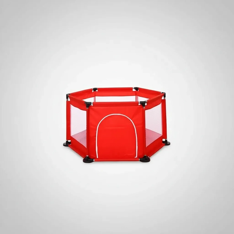CORRAL HEXAGONAL ROJO PARA NIÑOS 120CM - 1