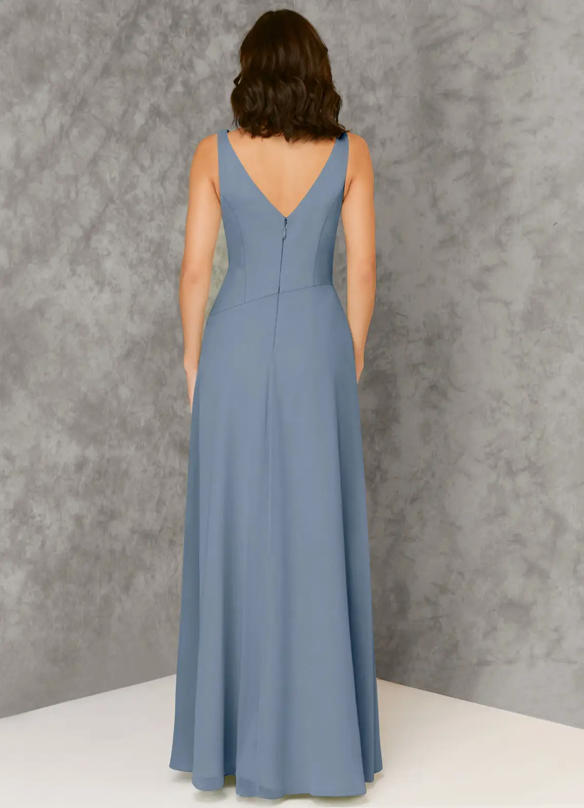 VESTIDO DE FIESTA LARGO GASA PARA CEREMONIAS Y GALAS - 2