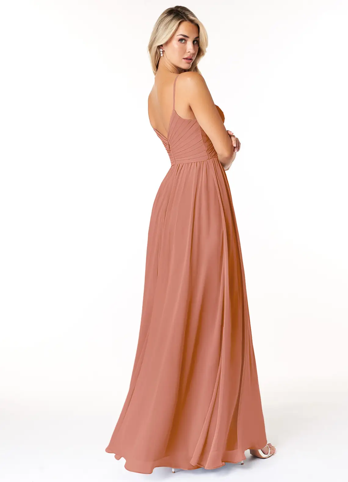 VESTIDO DE FIESTA LARGO MUJER PARA GALA Y CEREMONIAS CORTE EN A - 3