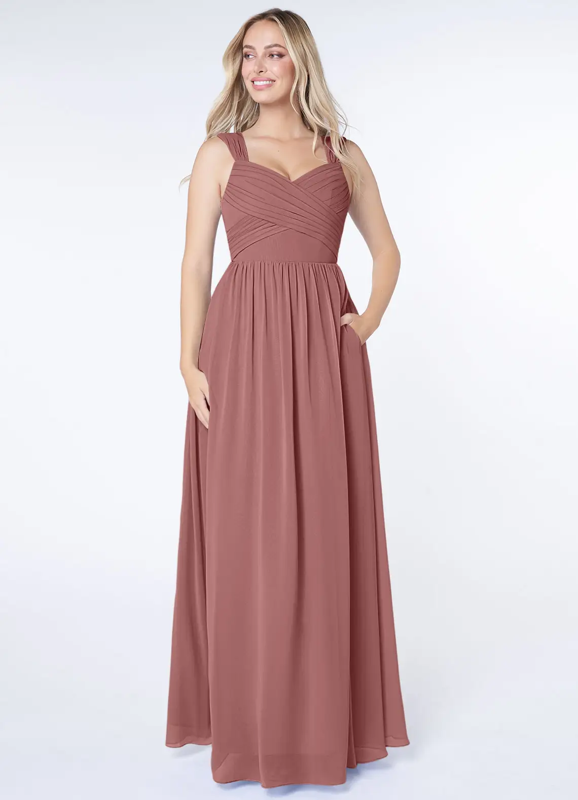 VESTIDO MUJER LARGO PARA DAMAS DE HONOR Y CEREMONIAS - 1