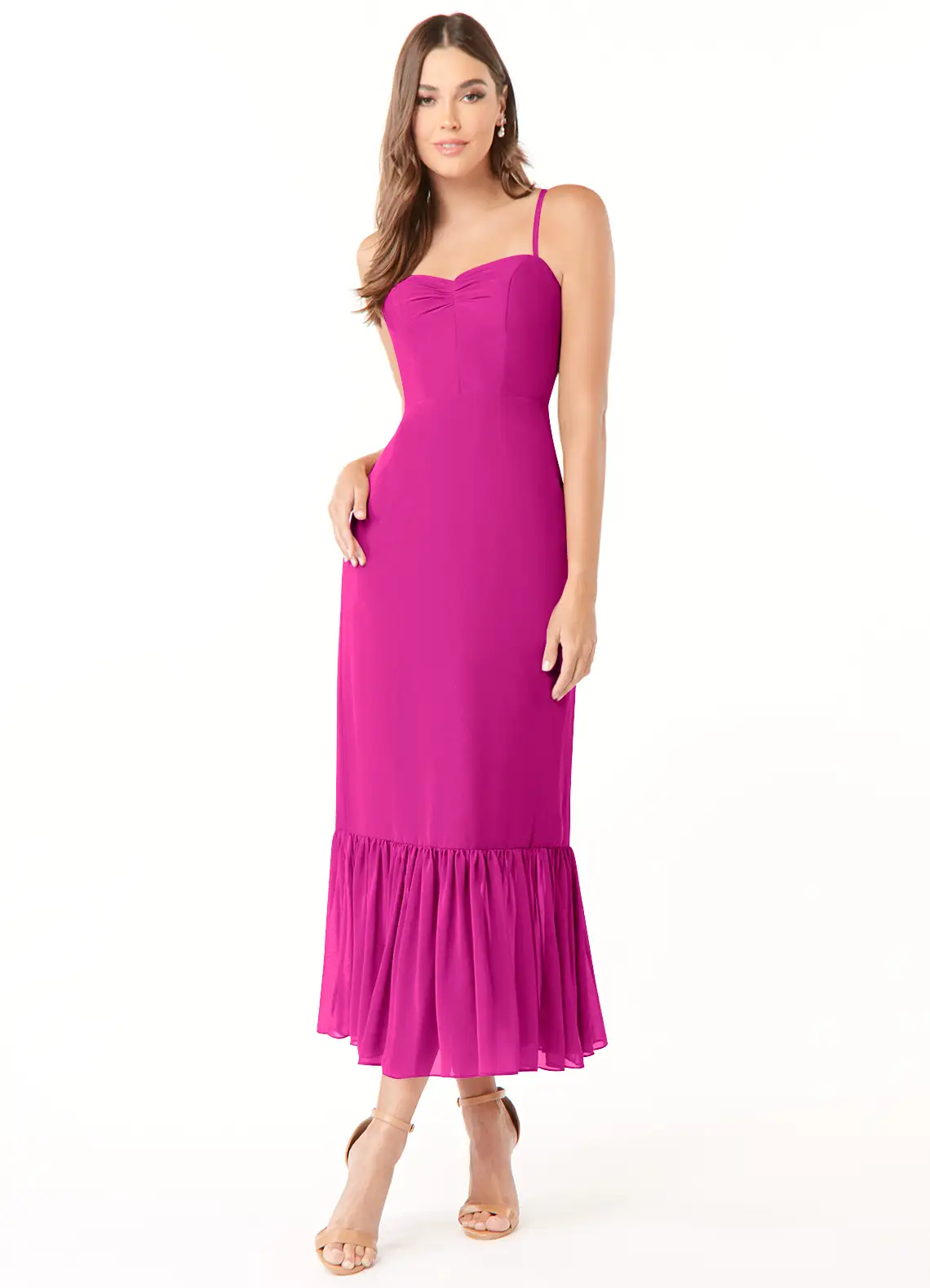 VESTIDO DE FIESTA MUJER ELEGANTE CEREMONIA BODA GALA - 1