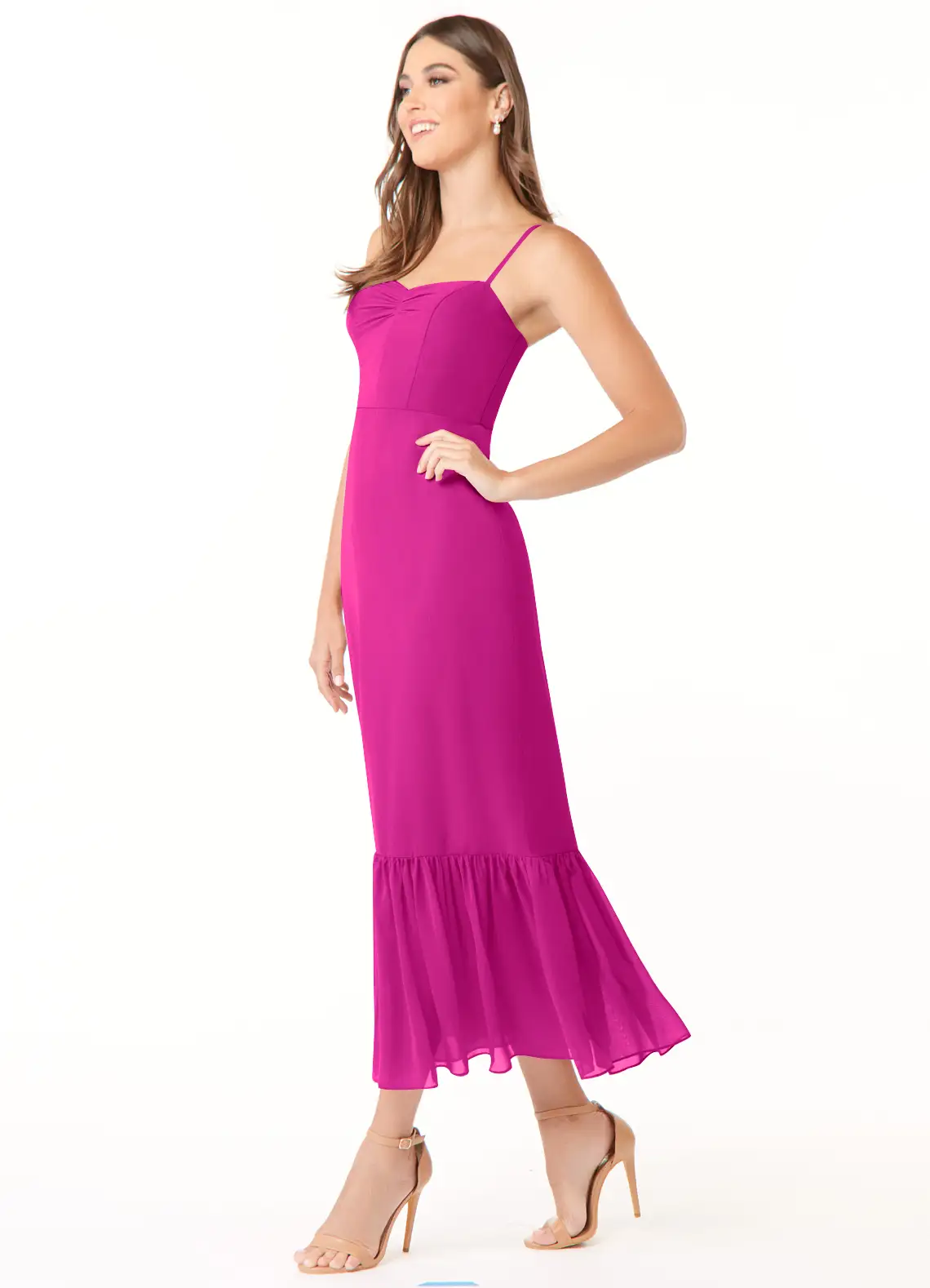 VESTIDO DE FIESTA MUJER ELEGANTE CEREMONIA BODA GALA - 3