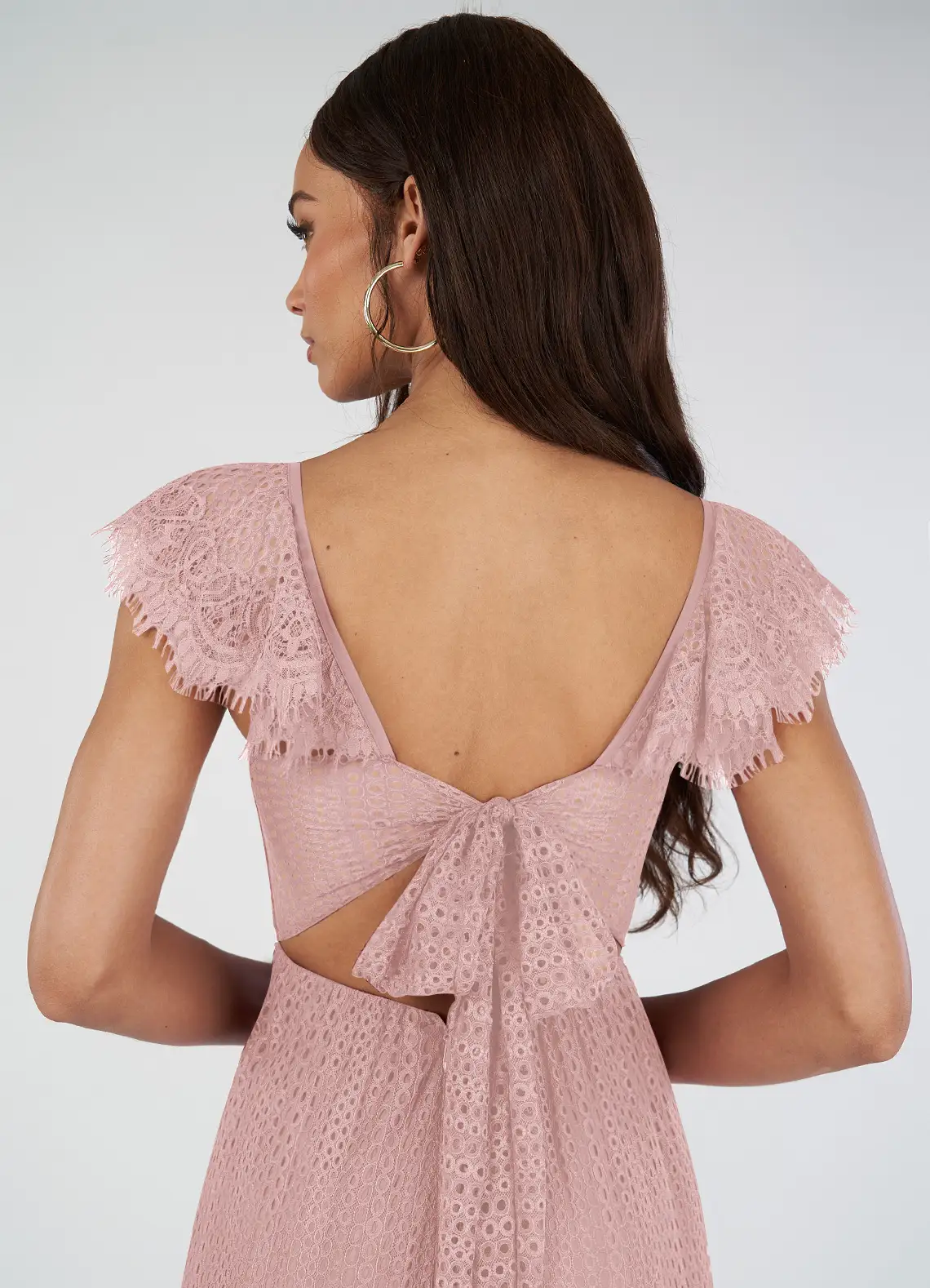 VESTIDODE FIESTA MUJER ELEGANTE COLOR ROSA SUEVE CEREMONIA BODA GALA - 3
