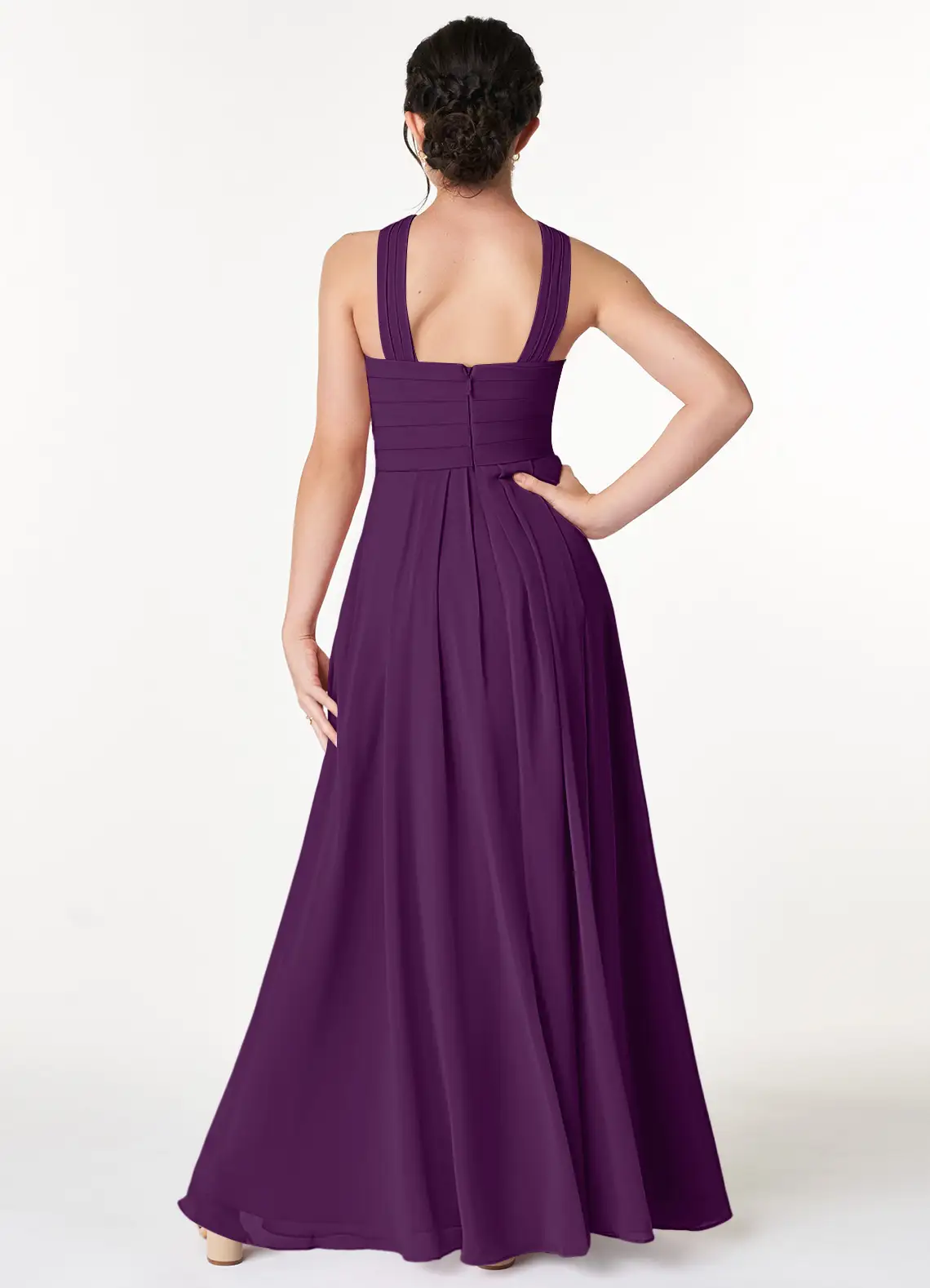 VESTIDO DE FIESTA NIÑA ELEGANTE COLOR UVA BODA CEREMONIA GALA - 3
