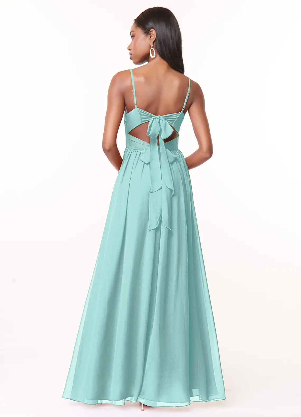 VESTIDO DE FIESTA MUJER ELEGANTE COLOR MALIBU CEREMONIA BODA GALA - 2