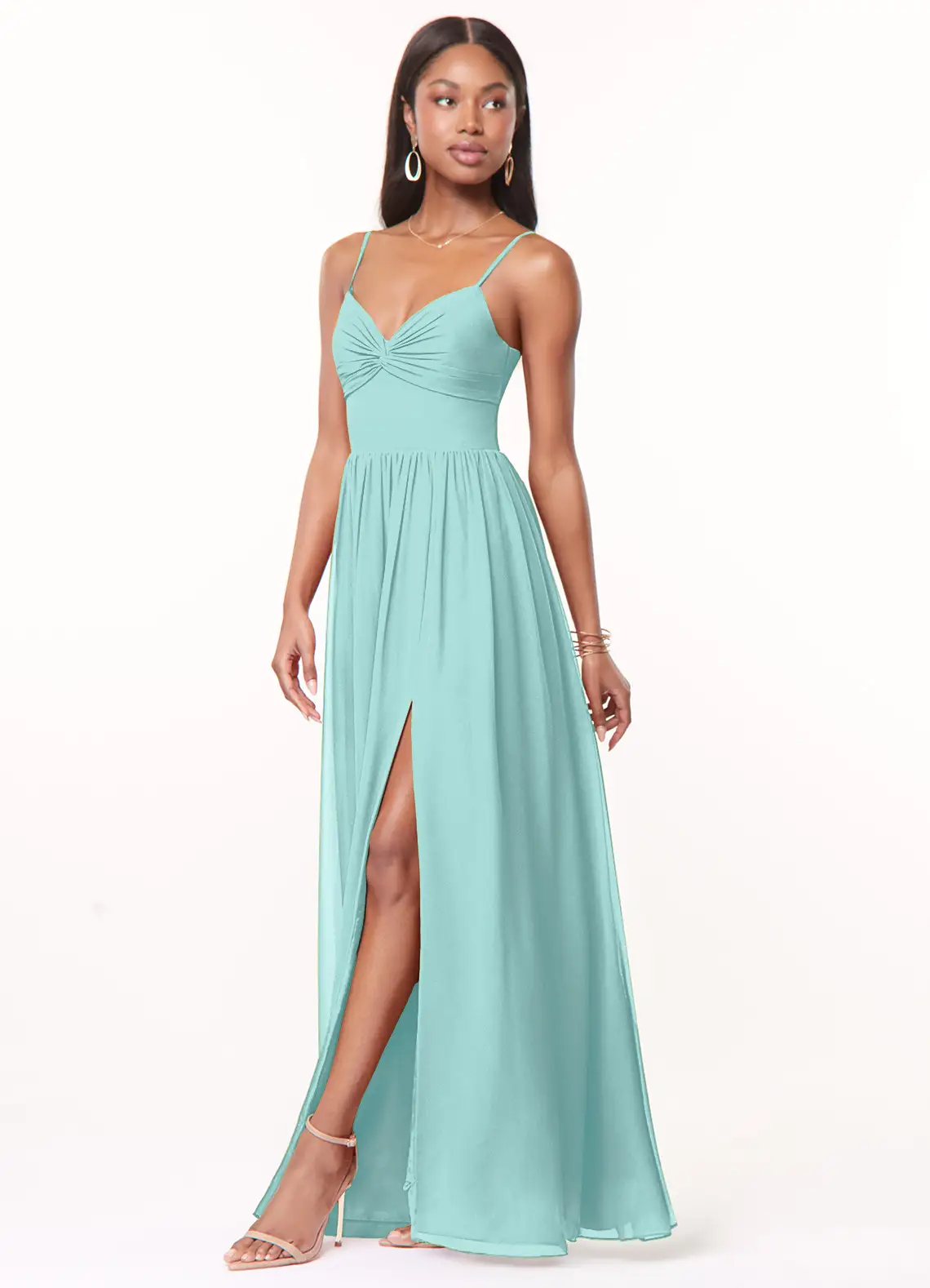VESTIDO DE FIESTA MUJER ELEGANTE COLOR MALIBU CEREMONIA BODA GALA - 3