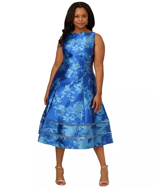 VESTIDO DE LUJO ELEGANTE COCTEL MUJER TODA OCASION TALLA GRANDE - 1