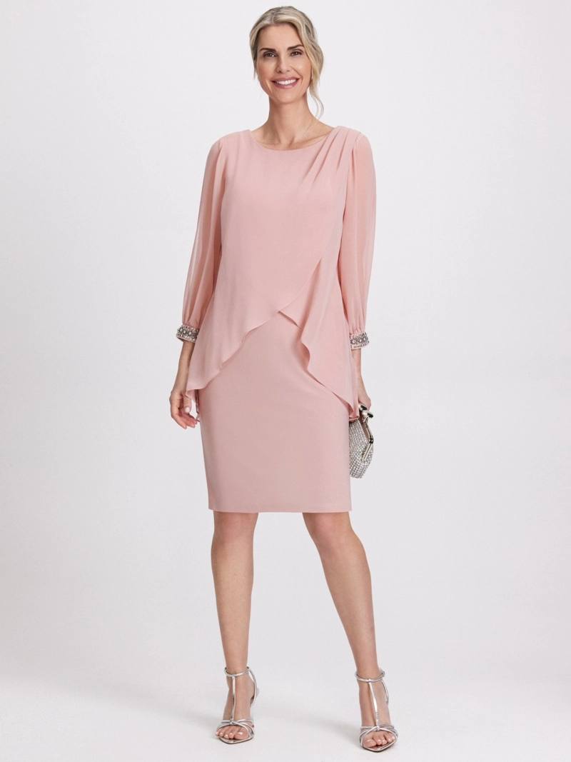 VESTIDO MIDI ELEGANTE MUJER  FIESTA COCTEL BODAS - 1