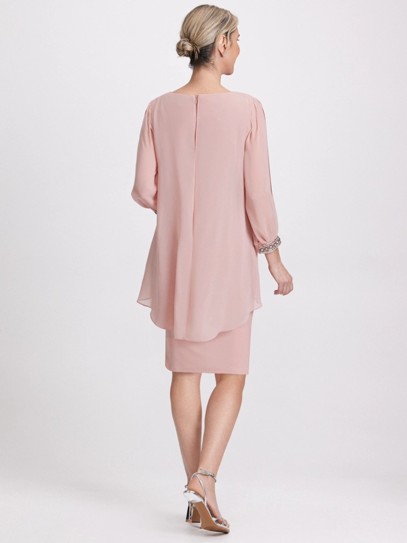 VESTIDO MIDI ELEGANTE MUJER  FIESTA COCTEL BODAS - 4