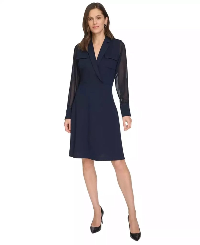 VESTIDO COCTEL ELEGANTE MUJER CORTE A - 1