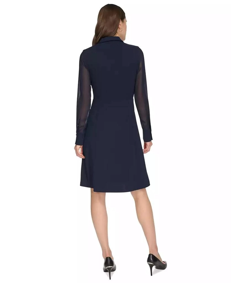 VESTIDO COCTEL ELEGANTE MUJER CORTE A - 4