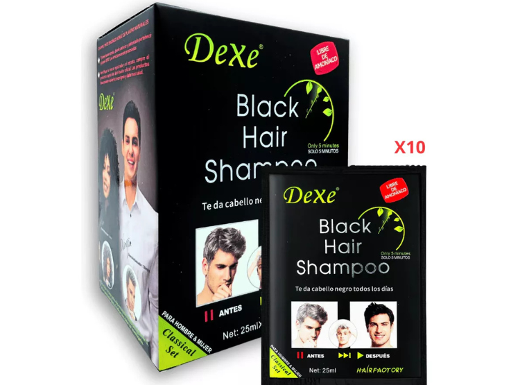 PACK 2x1 SHAMPOO CUBRE CANAS NEGRO CERO AMONIACO(20 sachet) - 2