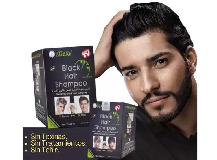 PACK 2x1 SHAMPOO CUBRE CANAS NEGRO CERO AMONIACO(20 sachet) - 3