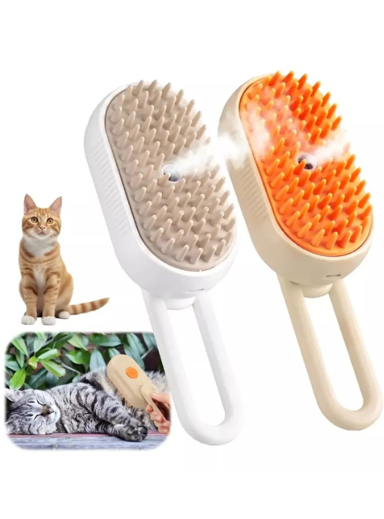 CEPILLO ELÉCTRICO 4 EN 1 A VAPOR PARA MASCOTAS PERROS USB - 1