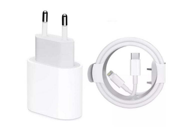 CARGADOR TIPO LIGHTNING A C PARA IPHONE 14 PRO MAX BLANCO - 1