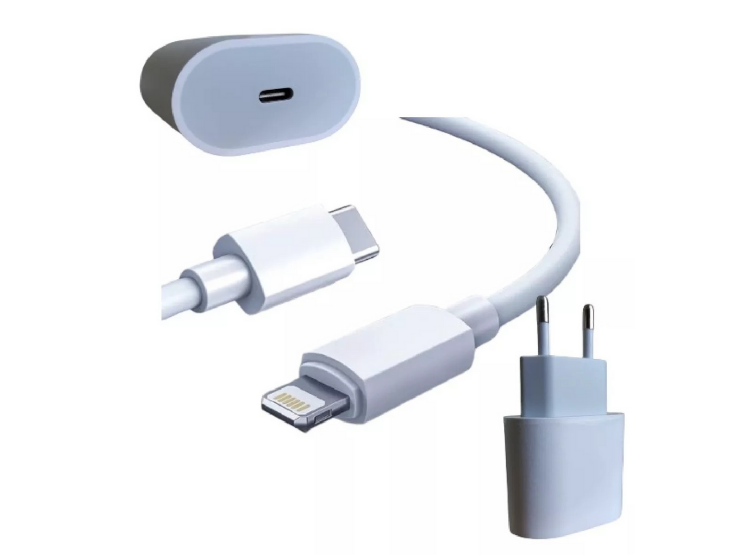 CARGADOR TIPO LIGHTNING A C PARA IPHONE 14 PRO MAX BLANCO - 5