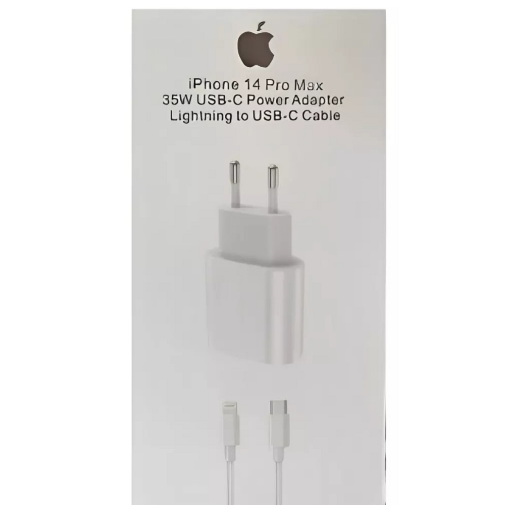 CARGADOR TIPO LIGHTNING A C PARA IPHONE 14 PRO MAX BLANCO - 7